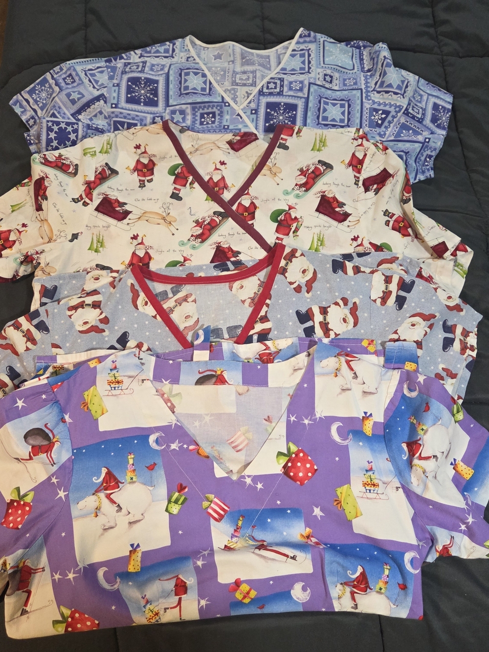 Handmade Holiday Scrub Tops